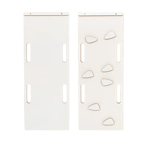Bascule en bois blanc avec coussin, toboggan et échelle - Taille moyenne