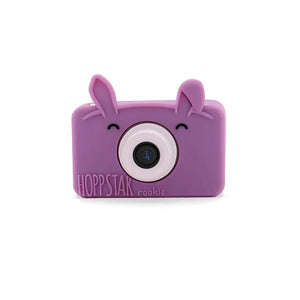 Lila Hoppstar Rookie Kinderkamera mit Hasenohren und Smiley-Design