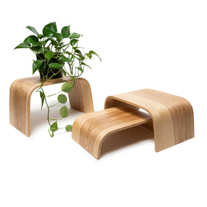 Supporto in legno per piante da terra - Set da 3