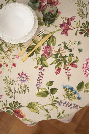 Nappe ronde à fleurs - Botanico