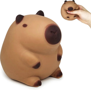 Brown squishy bear stress relief toy with a round, plump design