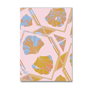 Tappeto Art Déco con motivo diagonale rosa