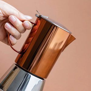 La Cafetière Espressokocher aus poliertem Edelstahl in Kupferoptik – 300 ml