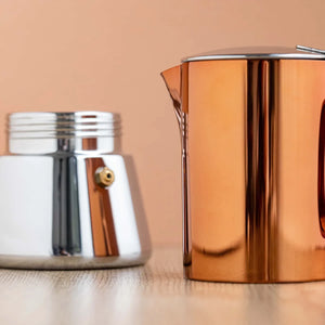 La Cafetière Espressokocher aus poliertem Edelstahl in Kupferoptik – 300 ml