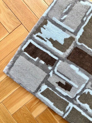 Tapis Mondrian tons terre