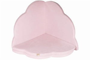Tapis d'éveil pour enfant - Forme nuage, velours rose
