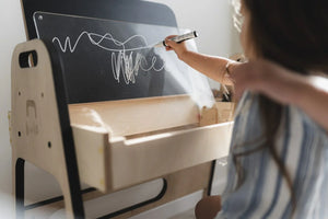 Set tavolo e sedia Montessori regolabile per bambini Julle - Verde menta