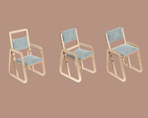 Set tavolo e sedia Montessori regolabile per bambini Julle - Verde menta