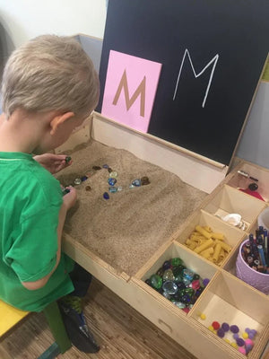 Set tavolo e sedia Montessori regolabile per bambini Luula - Verde menta