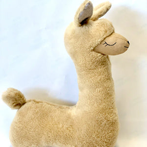 Alpaka-Kuschelkissen – Rostbraun