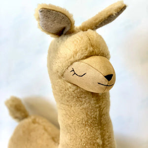 Alpaka-Kuschelkissen – Rostbraun