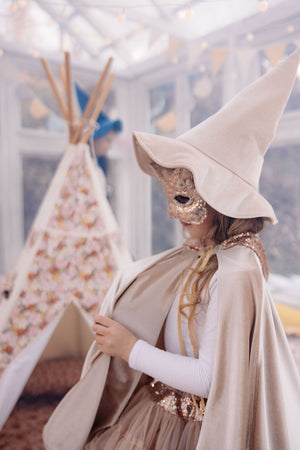 Cat Mask - Rose Gold Sequins