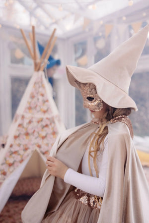 Cat Mask - Rose Gold Sequins