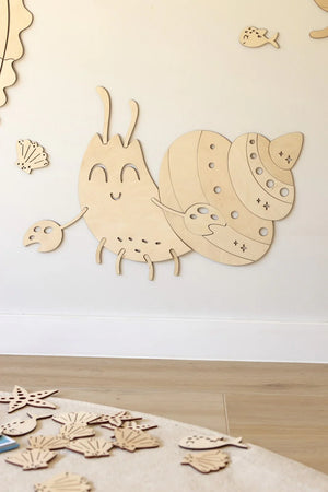 Decorazione da parete in legno - Granchio