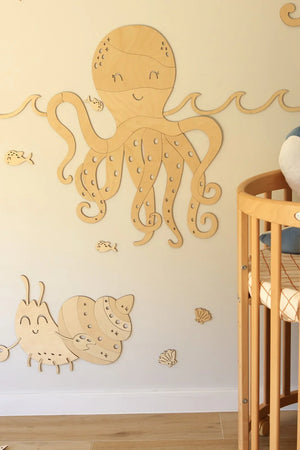 Decorazione da parete in legno - Granchio
