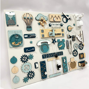 Très grand busy board Montessori avec activités (60×80 cm)