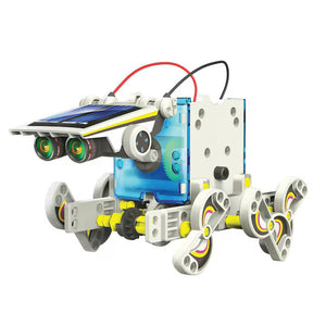 solar robot walking model with top-mounted solar panel