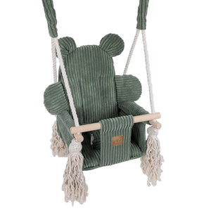 Balançoire bébé d'intérieur, Teddy - Vert olive