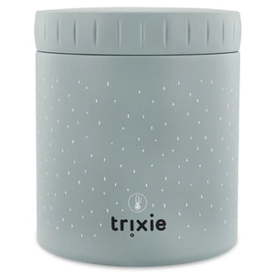 Pot à lunch isotherme Trixie 500ml, bleu clair à pois, couvercle à vis.