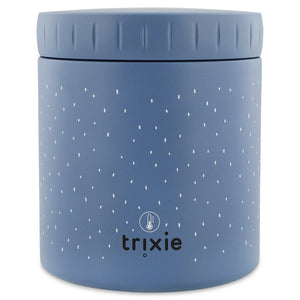 Pot isotherme bleu 500 ml avec pois blancs et logo Trixie