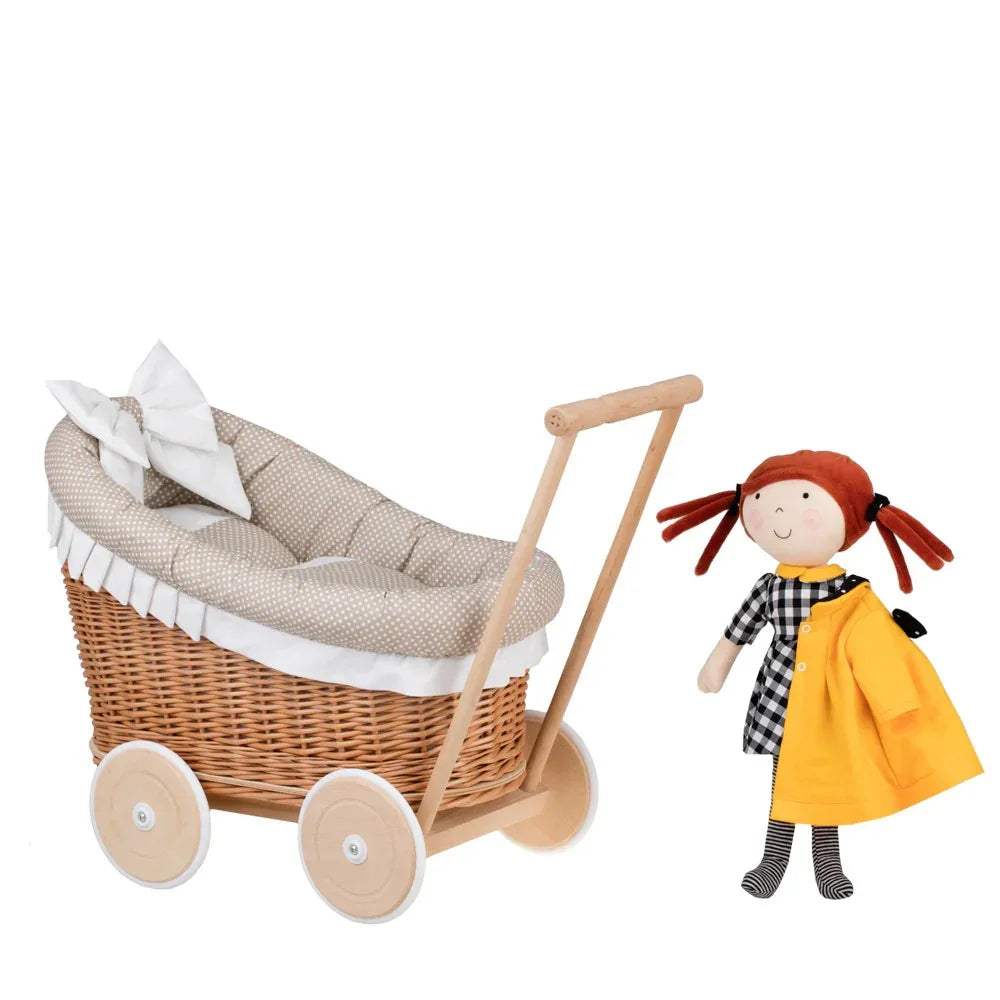 Luna Weiden-Puppenwagen 1330-01 mit beigem