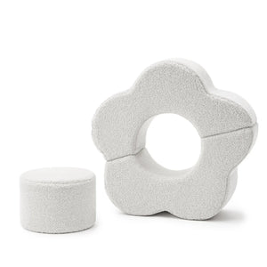 Set de formes en mousse MeowBaby® Fleur, 3 éléments, coloris Blanc Cassé