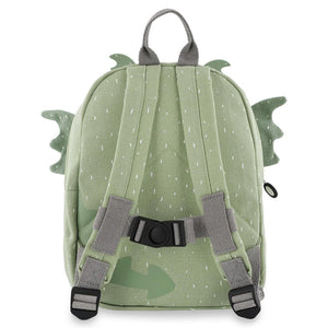 Back view of Trixie Mr. Dragon backpack with padded adjustable shoulder straps and chest buckle