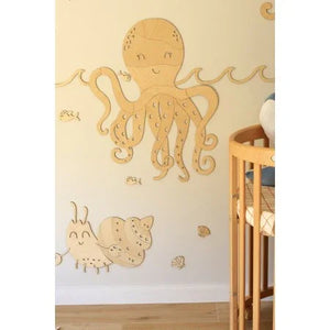 Decorazione da parete in legno - Polpo