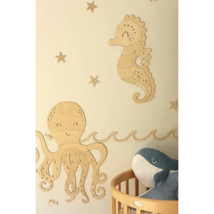 Decorazione da parete in legno - Polpo