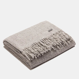 Plaid luxueux en laine d'alpaga super fine bouclée