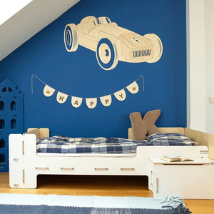 Decorazione da parete in legno - Auto retrò