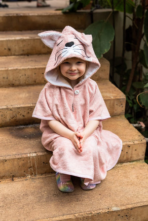 Poncho à manches courtes CAT - Pour TOUT-PETITS (Taille 82/86-116)