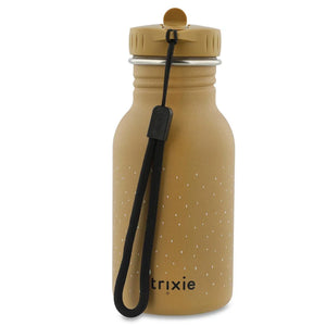 Trixie Edelstahl-Wasserflasche (350 ml), Hellbraun mit weißen Punkten und schwarzer Schlaufe