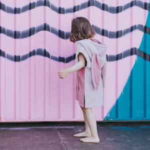Surfbunny Kinder-Badeponcho – Rosa