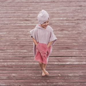 Surfbunny Kinder-Badeponcho – Rosa