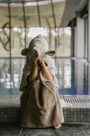 Poncho de bain enfant Surfsheep - Beige