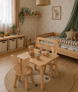 Ensemble table et 2 chaises - Papillon