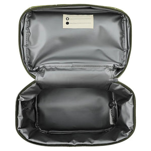 Sac à lunch isotherme avec doublure grise imperméable et fermeture éclair.