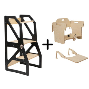 Tour d'apprentissage transformable - Combo Modustep et chaise haute