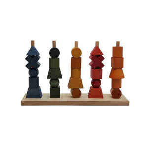 Puzzle barrière en bois - Coloré