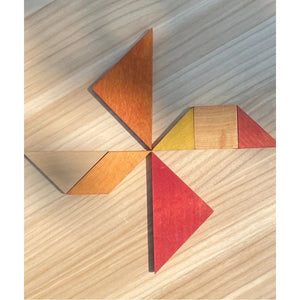 Wooden Story Tangram – Warme Farben (im Aufbewahrungsbeutel)