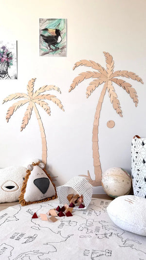 Decorazione da parete in legno - Set di due palme