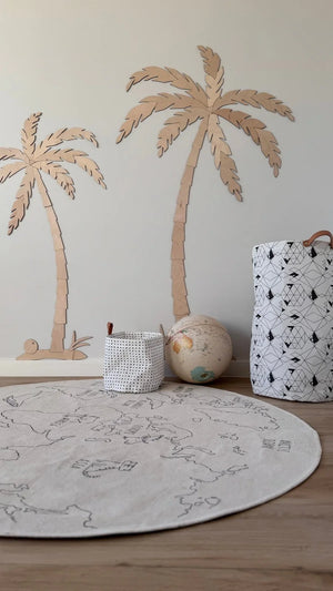 Decorazione da parete in legno - Set di due palme