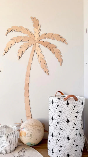 Decorazione da parete in legno - Set di due palme