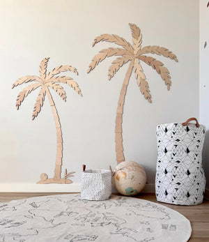 Decorazione da parete in legno - Set di due palme