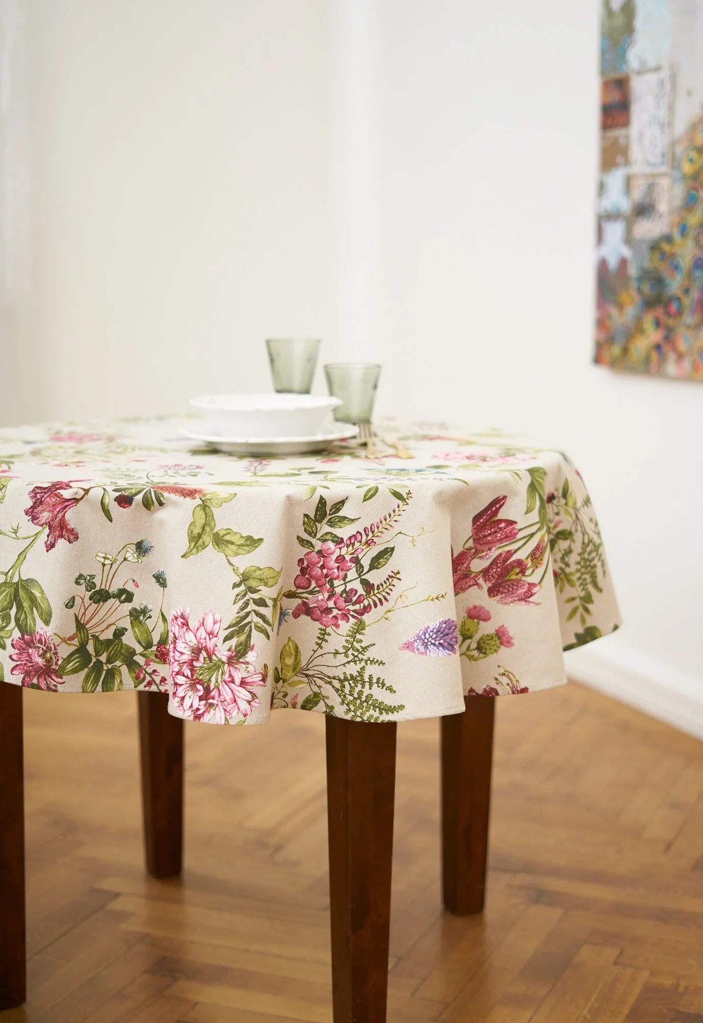 Nappe ronde à fleurs - Botanico