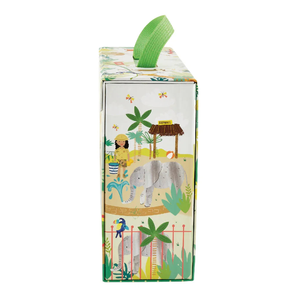 Spielbox mit Holzfiguren – Dschungel & Zoo