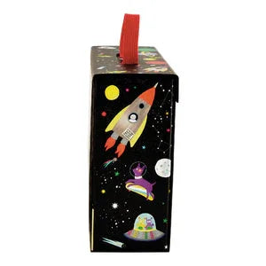 Scatola gioco con elementi in legno - Spazio