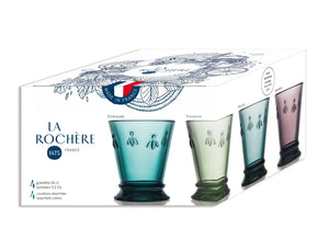 Set de 4 verres à eau « Bee » colorés, 250 ml