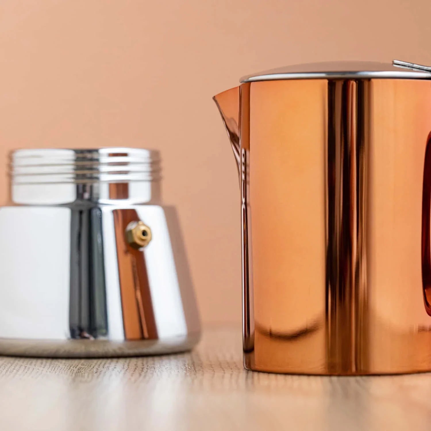 La Cafetière Espressokocher aus poliertem Edelstahl in Kupferoptik – 300 ml